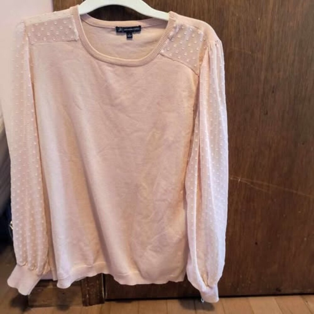 Adrianna Papell Light Pink Long Sleeve Shirt